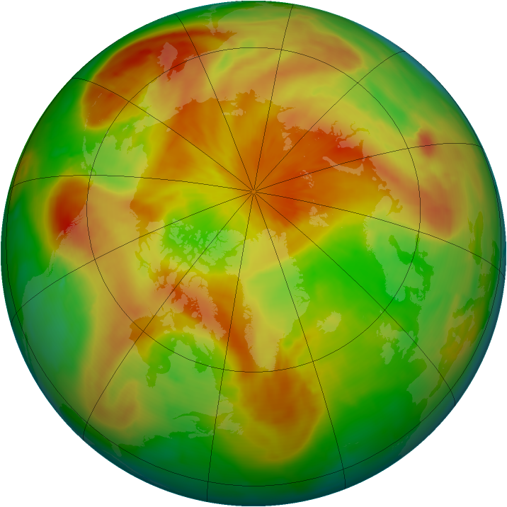 Arctic ozone map for 21 April 2009